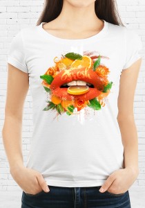 T-shirt Bouche Orange