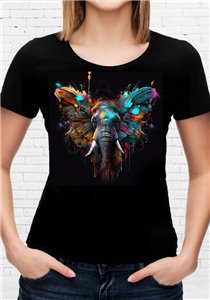 T-shirt Elephant papillon