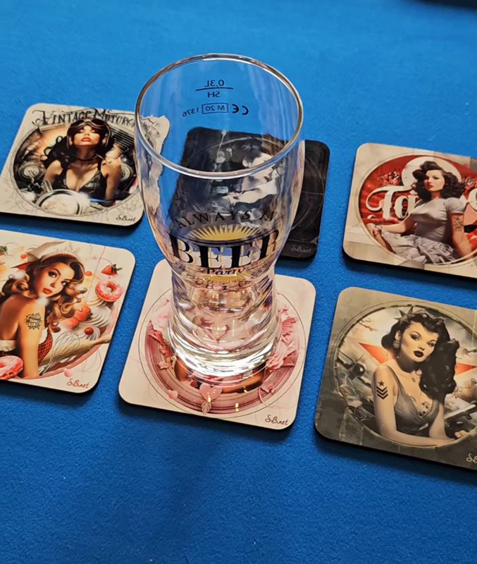 Sous-verre Pin-up