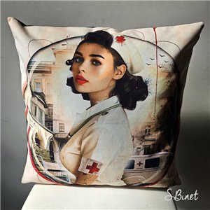 Coussin pin-up infirmière