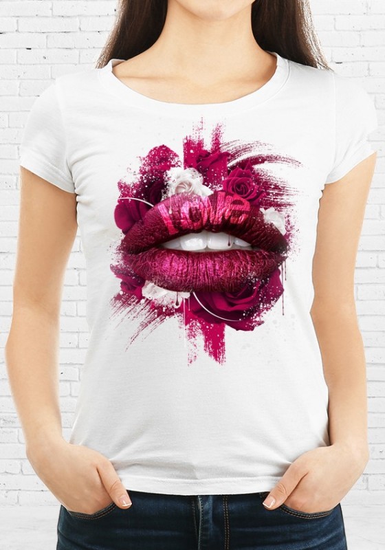 T-shirt Bouche Rose